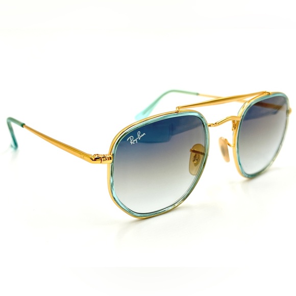 Ray-Ban Accessories - Ray-Ban Marshal II Aviator Sunglasses RB3648 Arista w/ Gradient Blue Lens 52mm